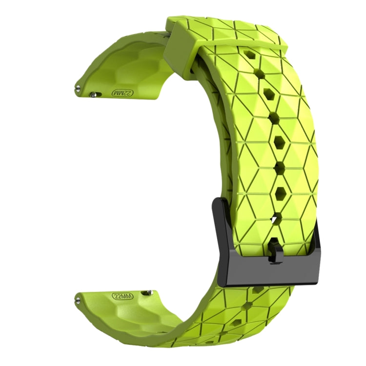 For Amazfit GTR 2 22mm Football Pattern Solid Color Silicone Watch Band(Lime Green) - free shipping - PMC TechLife - Order now!