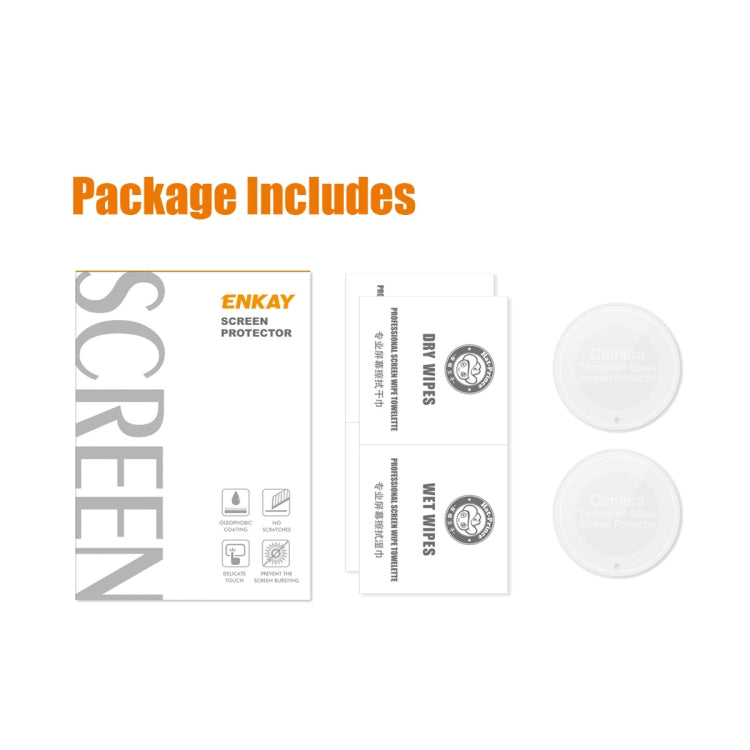 For Honor Magic5 Lite / X9A 2pcs ENKAY Hat-Prince 0.2mm 9H Rear Camera Lens Tempered Glass Film - free shipping - PMC TechLife - Order now!
