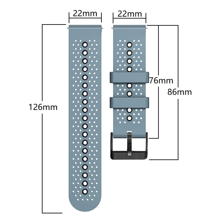 For Amazfit GTR 4 22mm Perforated Two-Color Silicone Watch Band(Blue+Black) - free shipping - PMC TechLife - Order now!