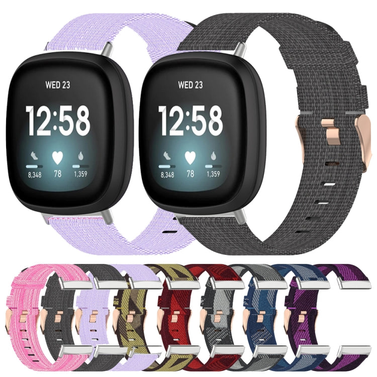 For Fitbit Versa 3 Nylon Weave Canvas Watch Band(Grey) - free shipping - PMC TechLife - Order now!