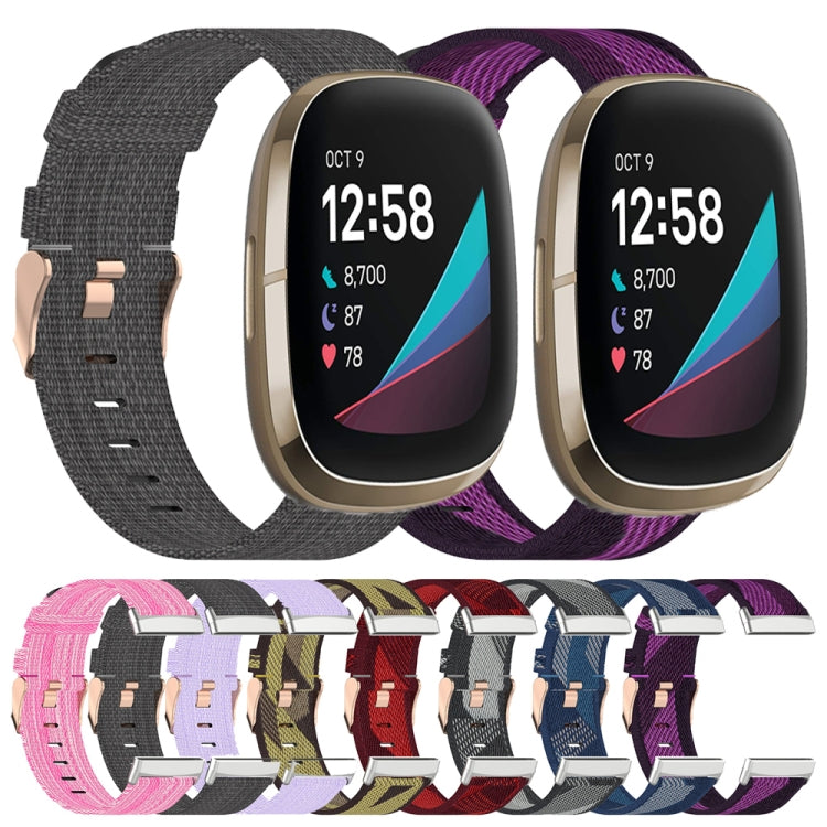 For Fitbit Sense Nylon Weave Canvas Watch Band(Red) - free shipping - PMC TechLife - Order now!
