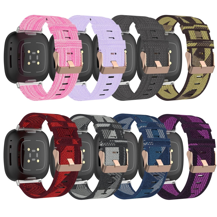 For Fitbit Sense Nylon Weave Canvas Watch Band(Red) - free shipping - PMC TechLife - Order now!