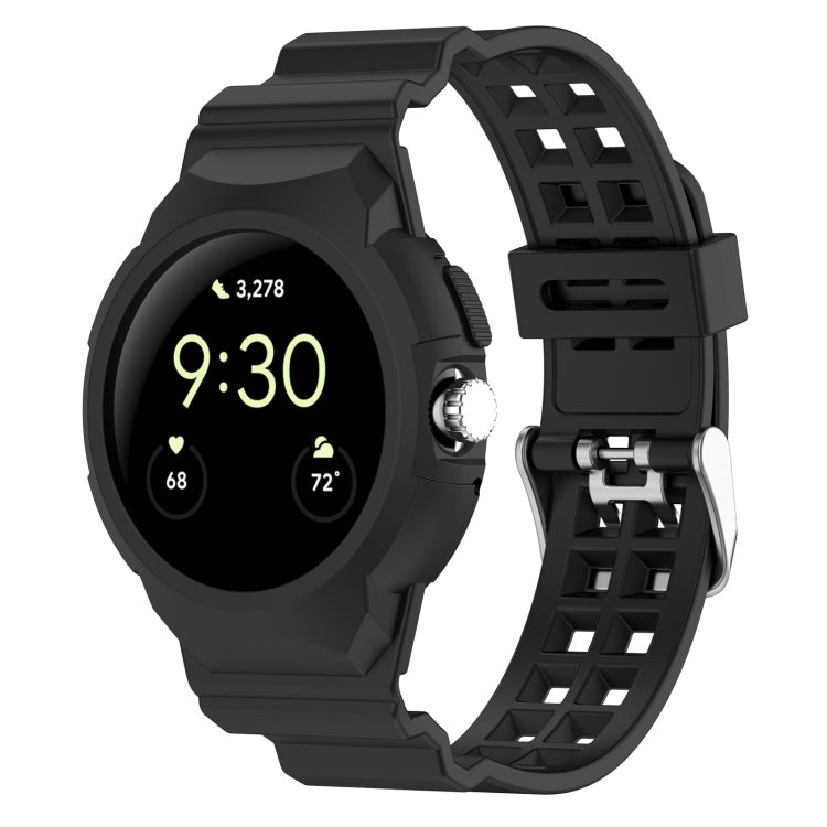 For Google Pixel Watch Integrated Fully Enclosed Silicone Watch Band(Black) - free shipping - PMC TechLife - Order now!