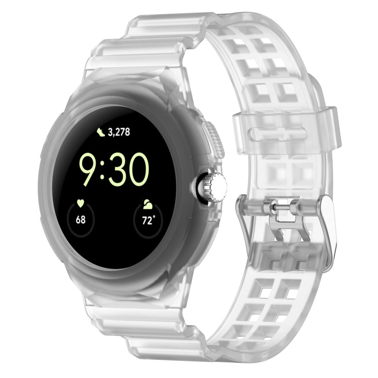 For Google Pixel Watch Integrated Fully Enclosed Silicone Watch Band(Transparent) - free shipping - PMC TechLife - Order now!