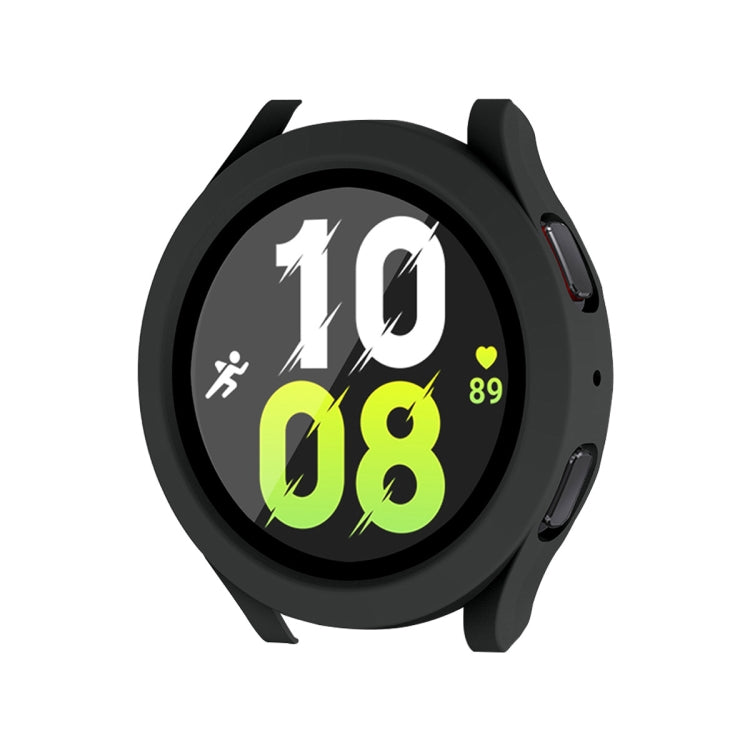 For Samsung Galaxy Watch4/5 40mm ENKAY Hat-Prince Waterproof Full Coverage PC Frame + 9H Tempered Glass Case(Black) - Watch Cases by ENKAY | Online Shopping South Africa | PMC TechLife | Buy Now Pay Later Mobicred