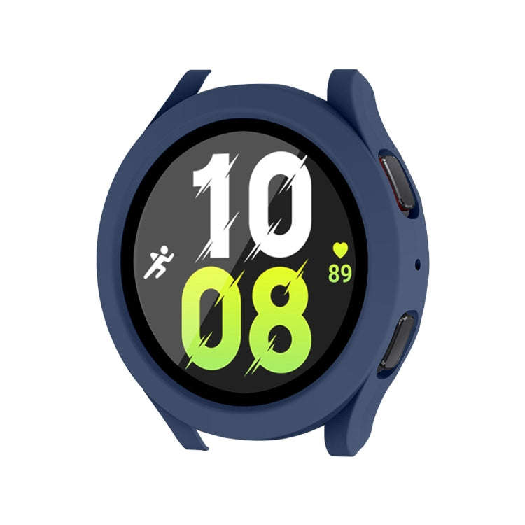For Samsung Galaxy Watch4/5 40mm ENKAY Hat-Prince Waterproof Full Coverage PC Frame + 9H Tempered Glass Case(Dark Blue) - Watch Cases by ENKAY | Online Shopping South Africa | PMC TechLife | Buy Now Pay Later Mobicred