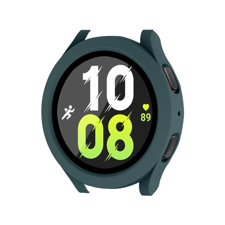 For Samsung Galaxy Watch4/5 44mm ENKAY Hat-Prince Waterproof Full Coverage PC Frame + 9H Tempered Glass Case(Dark Green) - free shipping - PMC TechLife - Order now!