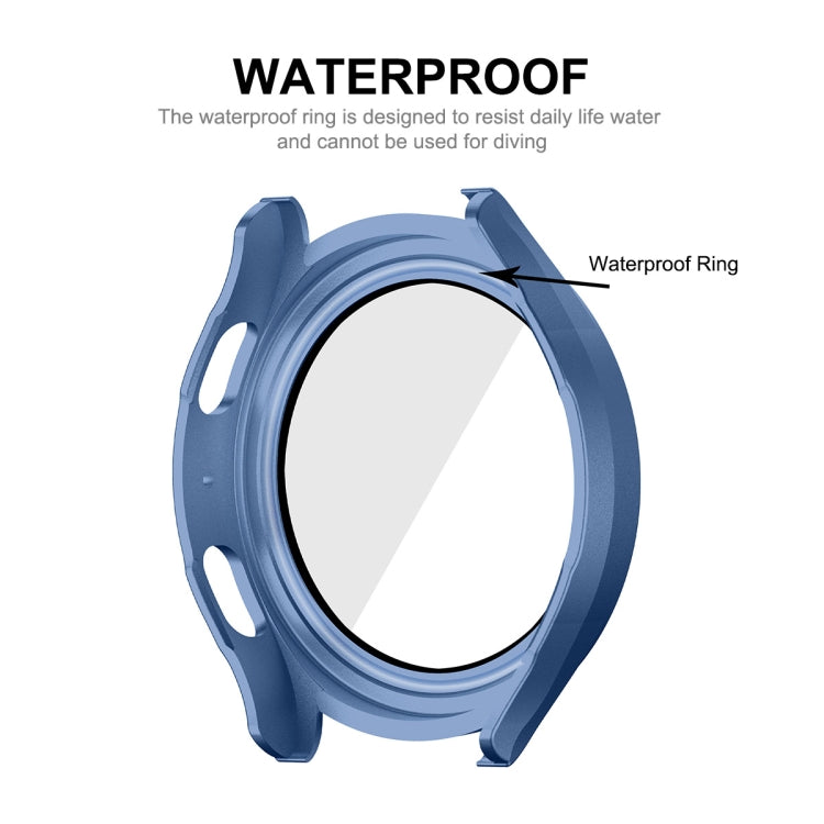 For Samsung Galaxy Watch4/5 44mm ENKAY Hat-Prince Waterproof Full Coverage PC Frame + 9H Tempered Glass Case(Rose Gold) - Watch Cases by ENKAY | Online Shopping South Africa | PMC TechLife | Buy Now Pay Later Mobicred
