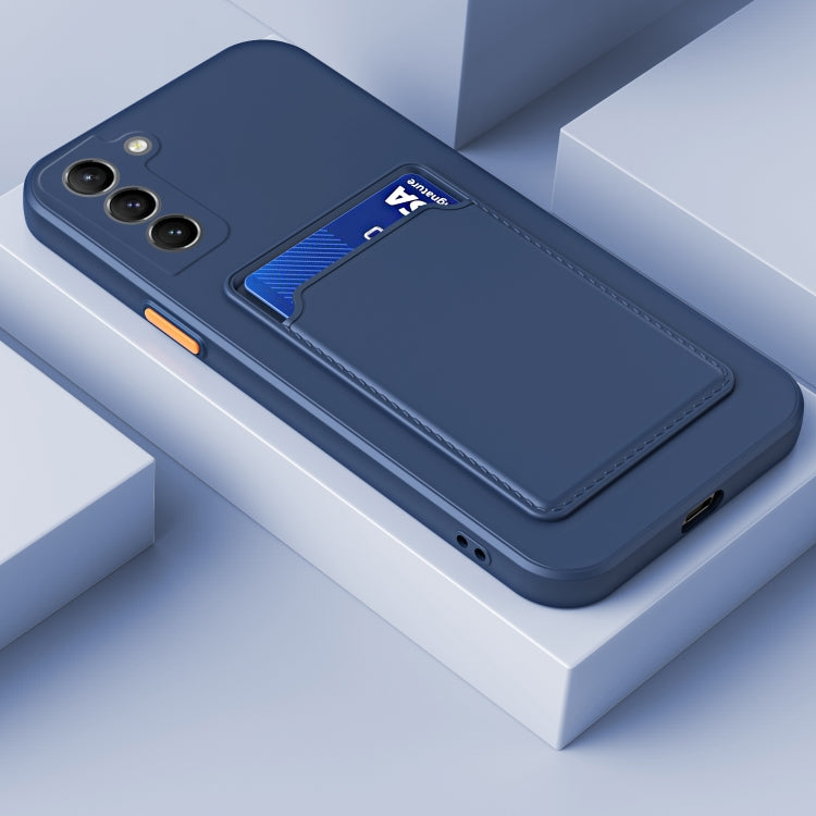 For Samsung Galaxy A14 5G Skin Feel Card TPU Contrast Color Button Phone Case(Dark Blue) - Galaxy Phone Cases by PMC TechLife | Online Shopping South Africa | PMC TechLife