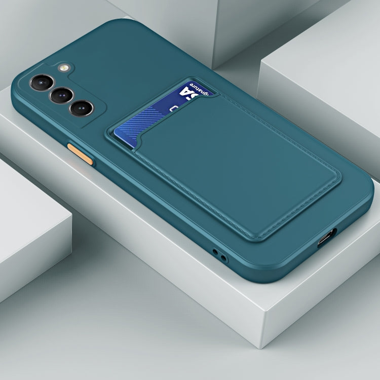 For Samsung Galaxy A14 5G Skin Feel Card TPU Contrast Color Button Phone Case(Dark Green) - Galaxy Phone Cases by PMC TechLife | Online Shopping South Africa | PMC TechLife