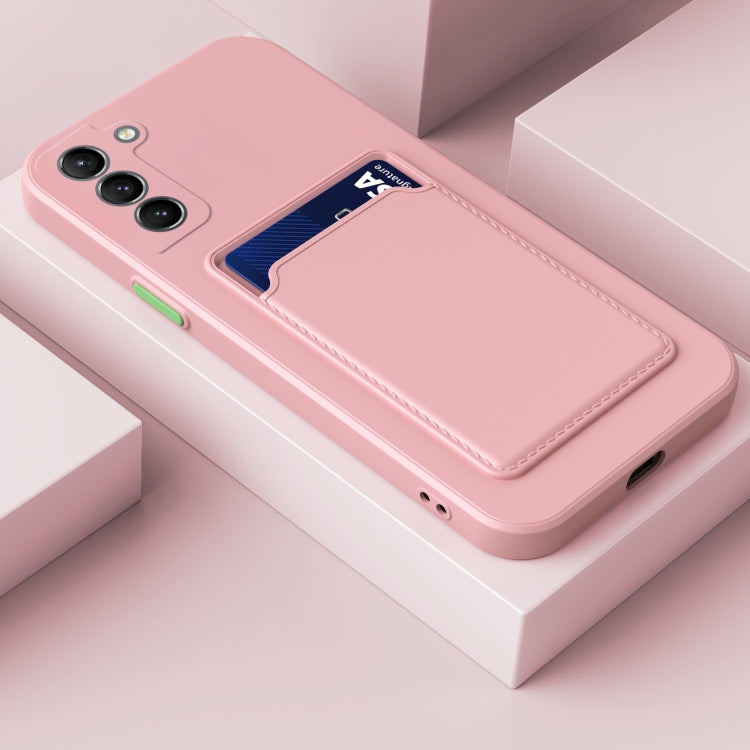 For Samsung Galaxy A54 5G Skin Feel Card TPU Contrast Color Button Phone Case(Pink) - Galaxy Phone Cases by PMC TechLife | Online Shopping South Africa | PMC TechLife