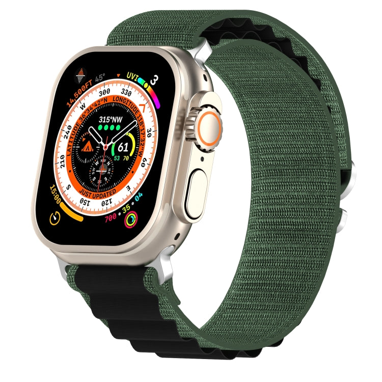 Double Color Nylon Watch Band For Apple Watch Ultra 49mm(Green+Black) - free shipping - PMC TechLife - Order now!