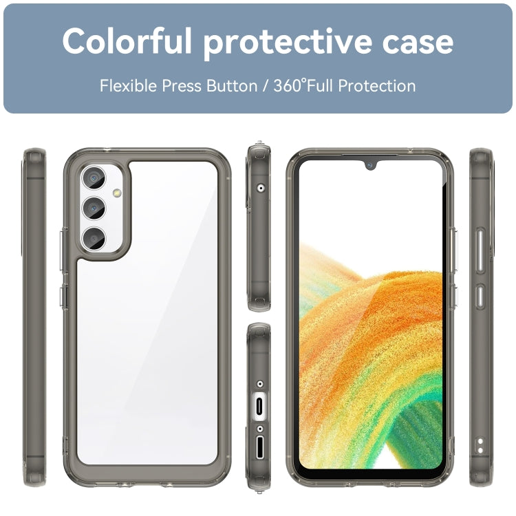 For Samsung Galaxy A34 5G Colorful Series Acrylic + TPU Phone Case(Transparent Grey) - free shipping - PMC TechLife - Order now!