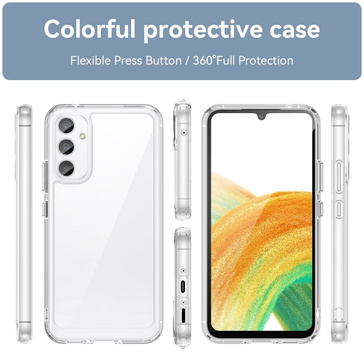 For Samsung Galaxy A34 5G Colorful Series Acrylic + TPU Phone Case(Transparent) - free shipping - PMC TechLife - Order now!