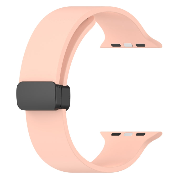 Magnetic Black Buckle Smooth Silicone Watch Band For Apple Watch Ultra 49mm(Pink) - free shipping - PMC TechLife - Order now!