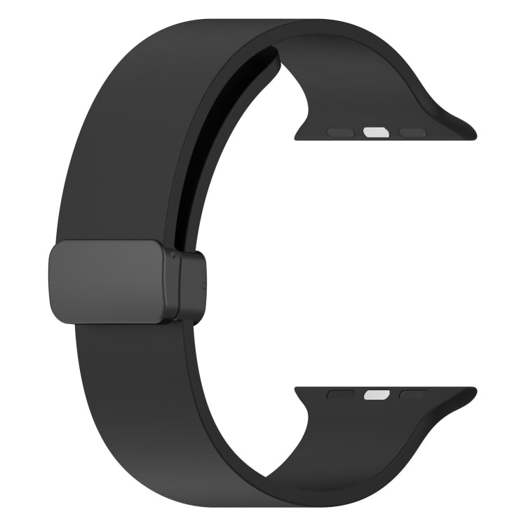 Magnetic Black Buckle Smooth Silicone Watch Band For Apple Watch Ultra 49mm(Black) - free shipping - PMC TechLife - Order now!