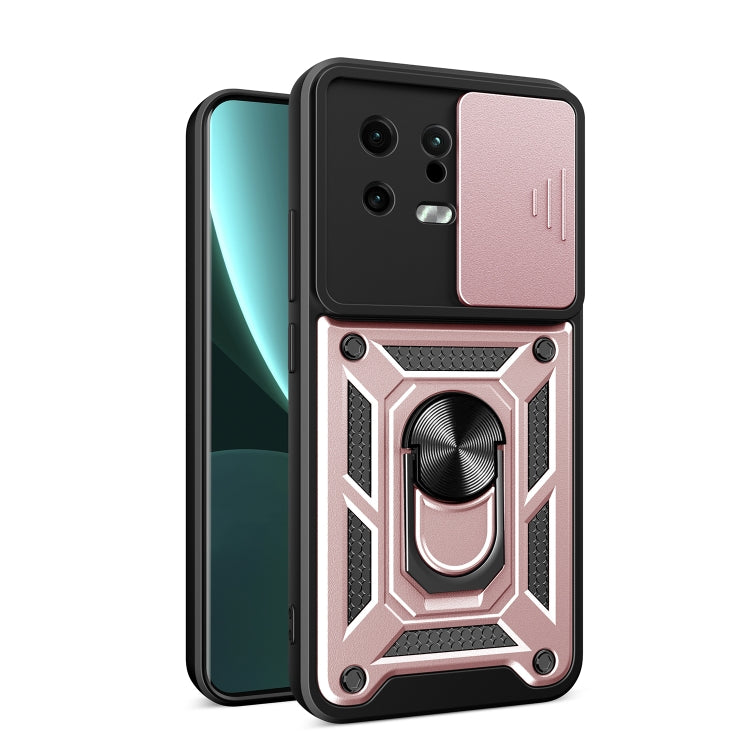 For Xiaomi 13 Sliding Camera Cover Design Phone Case(Rose Gold) - free shipping - PMC TechLife - Order now!