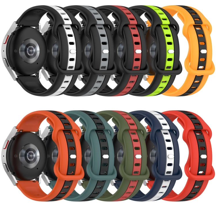 Compatible with Garminmove Luxe 20mm Butterfly Buckle Two-Color Silicone Watch Band(Black+Grey) - free shipping - PMC TechLife - Order now!