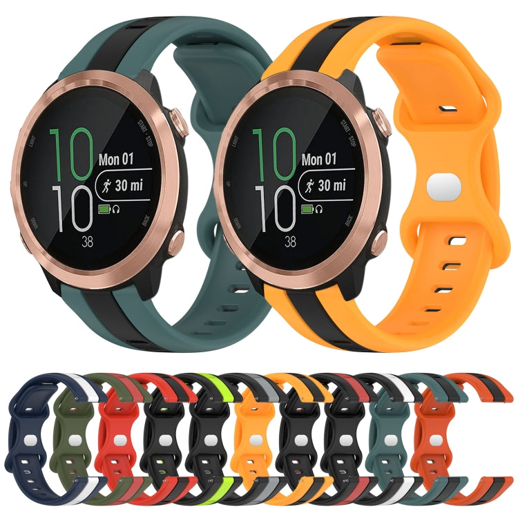 Compatible with Garmin Compatible witherunner 645 Music 20mm Butterfly Buckle Two-Color Silicone Watch Band(Red+Black) - free shipping - PMC TechLife - Order now!