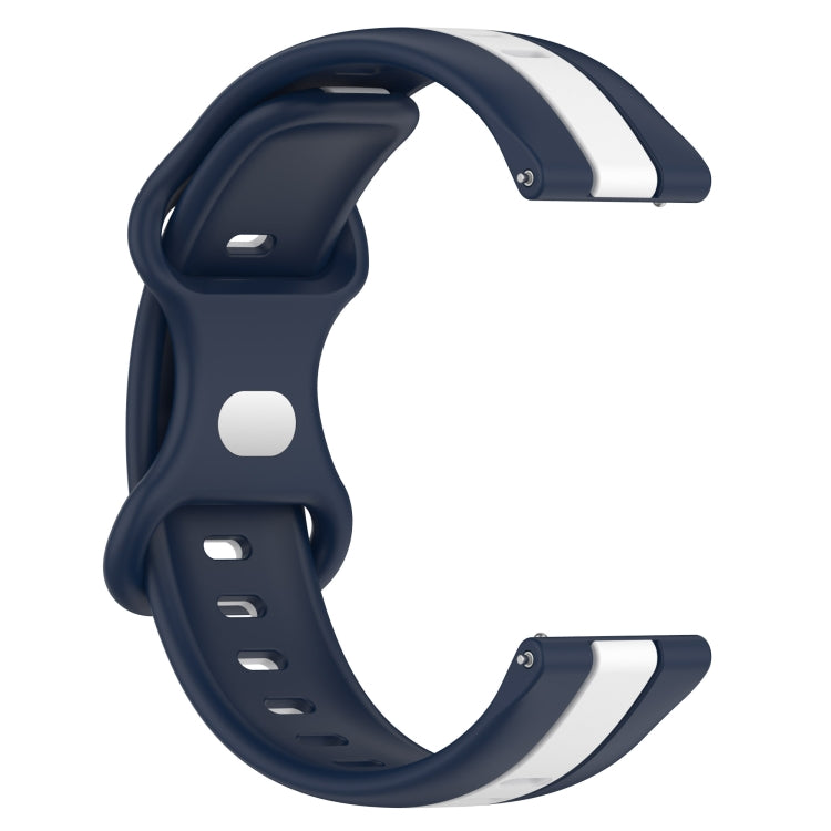 For Xiaomi Watch S2 46mm 22mm Butterfly Buckle Two-Color Silicone Watch Band(White+Blue) - free shipping - PMC TechLife - Order now!