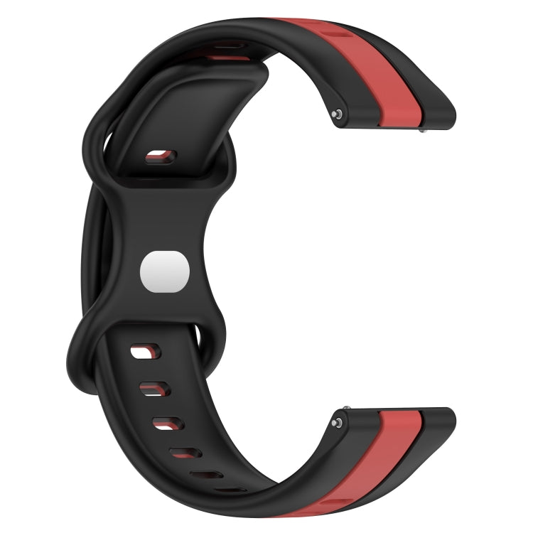 For Xiaomi MI Watch S1 Pro 22mm Butterfly Buckle Two-Color Silicone Watch Band(Black+Red) - free shipping - PMC TechLife - Order now!