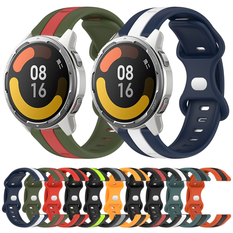 For Xiaomi MI Watch Color 2 22mm Butterfly Buckle Two-Color Silicone Watch Band(Black+White) - free shipping - PMC TechLife - Order now!