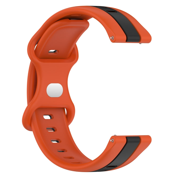 For Xiaomi MI Watch Color 22mm Butterfly Buckle Two-Color Silicone Watch Band(Orange+Black) - free shipping - PMC TechLife - Order now!