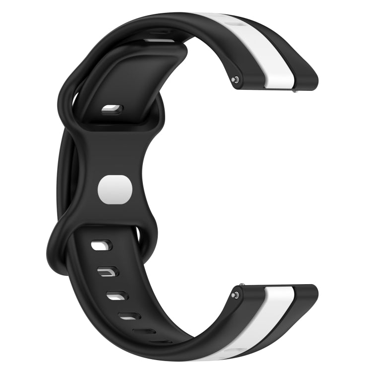 For Xiaomi MI Watch Color 22mm Butterfly Buckle Two-Color Silicone Watch Band(Black+White) - free shipping - PMC TechLife - Order now!