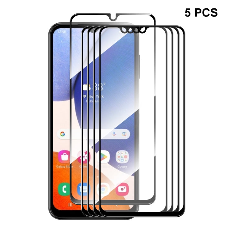 For Samsung Galaxy A14 5G 5pcs ENKAY Hat-Prince Full Glue 0.26mm 9H 2.5D Tempered Glass Full Film - Galaxy Tempered Glass by ENKAY | Online Shopping South Africa | PMC TechLife | Buy Now Pay Later Mobicred
