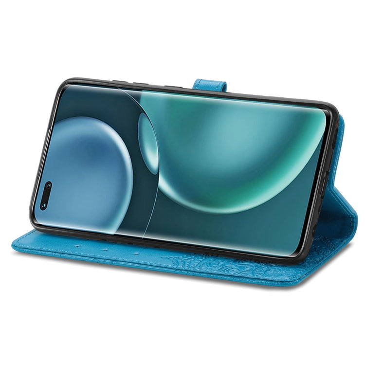 For Honor Magic 4 Pro Mandala Flower Embossed Leather Phone Case(Blue) - Honor Cases by PMC TechLife | Online Shopping South Africa | PMC TechLife | Buy Now Pay Later Mobicred