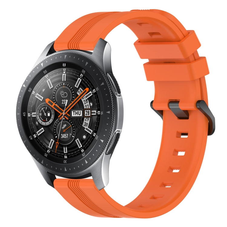 For Samsung Galaxy Watch 46mm 22mm Concave Striped Slicone Watch Band(Orange) - free shipping - PMC TechLife - Order now!