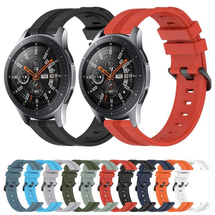 For Samsung Galaxy Watch 46mm 22mm Concave Striped Slicone Watch Band(Sky Blue) - free shipping - PMC TechLife - Order now!