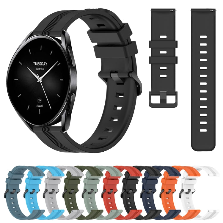For Xiaomi Watch S2 46mm 22mm Concave Striped Slicone Watch Band(Sky Blue) - free shipping - PMC TechLife - Order now!