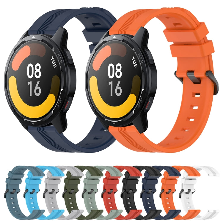 For Xiaomi Watch S1 Active 22mm Concave Striped Slicone Watch Band(Sky Blue) - free shipping - PMC TechLife - Order now!
