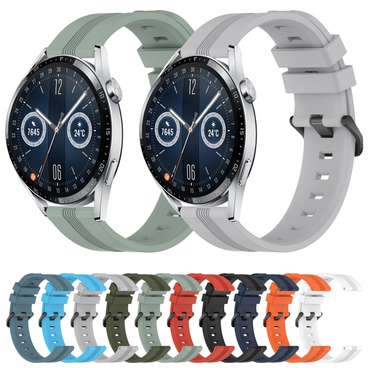 For Huawei Watch GT3 46mm 22mm Concave Striped Slicone Watch Band(Red) - free shipping - PMC TechLife - Order now!