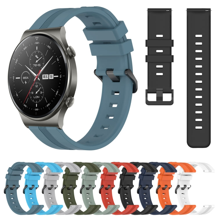 For Huawei GT2 Pro 22mm Concave Striped Slicone Watch Band(Black) - free shipping - PMC TechLife - Order now!