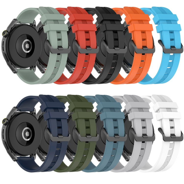 For Huawei Watch GT3 42mm 20mm Concave Striped Slicone Watch Band(Navy Blue) - free shipping - PMC TechLife - Order now!