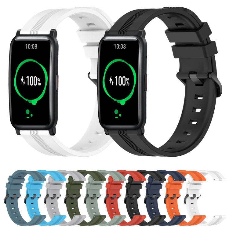 For Honor Watch ES 20mm Concave Striped Slicone Watch Band(Army Green) - free shipping - PMC TechLife - Order now!