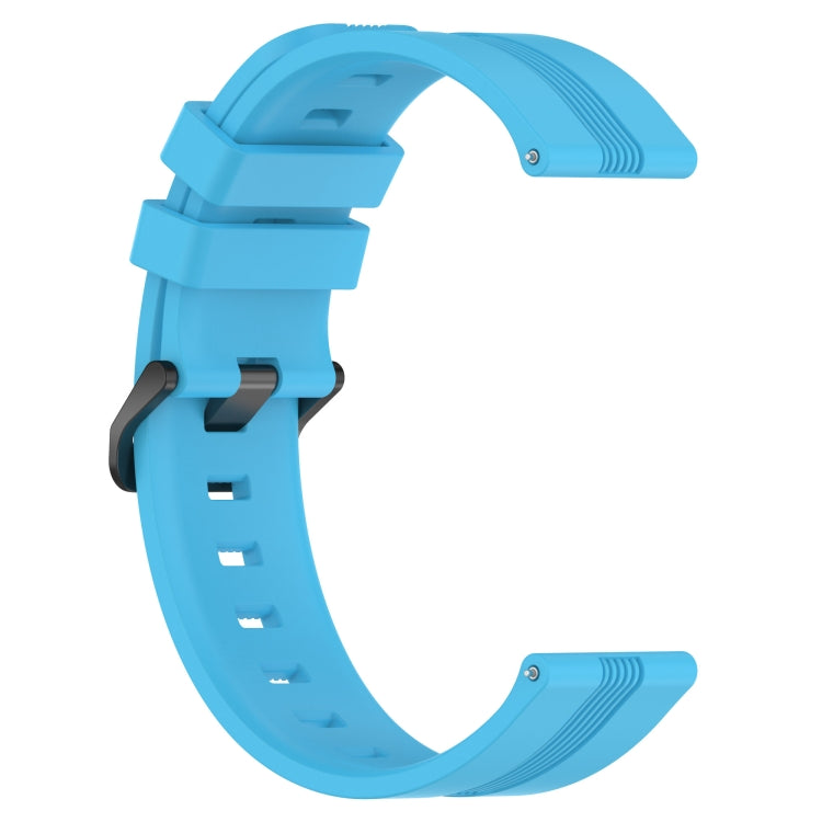 Compatible with Garmin Venu SQ 20mm Concave Striped Slicone Watch Band(Sky Blue) - free shipping - PMC TechLife - Order now!