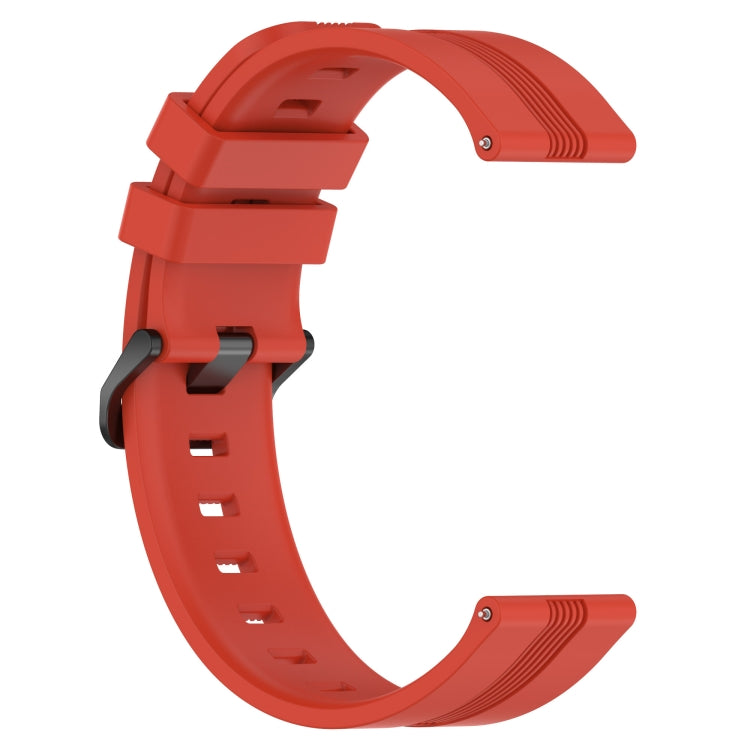 Compatible with Garmin Garminmove Luxe 20mm Concave Striped Slicone Watch Band(Red) - free shipping - PMC TechLife - Order now!