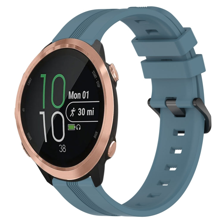 Compatible with Garmin Compatible witherunner 645 Music 20mm Concave Striped Slicone Watch Band(Rock Cyan) - free shipping - PMC TechLife - Order now!