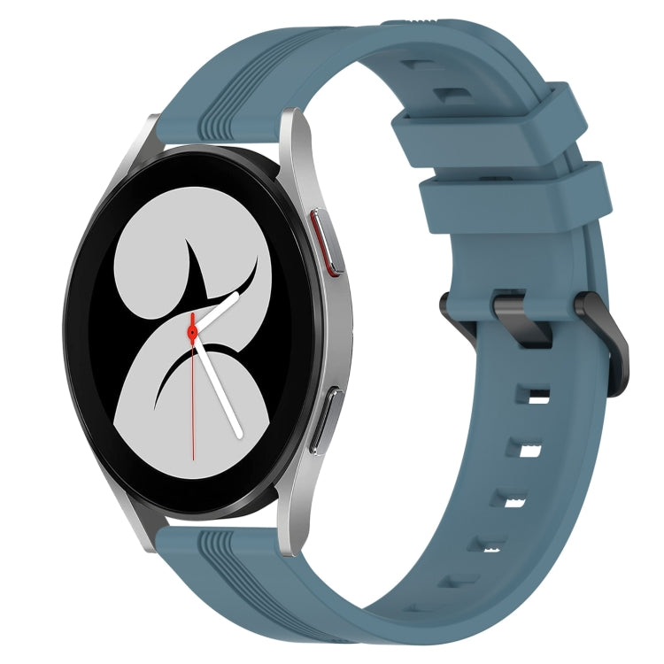 For Samsung Galaxy Watch4 40mm 20mm Concave Striped Slicone Watch Band(Rock Cyan) - free shipping - PMC TechLife - Order now!