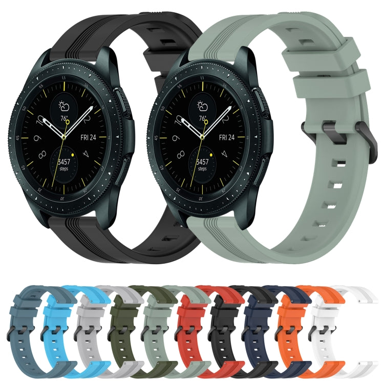 For Samsung Galaxy Watch 42mm 20mm Concave Striped Slicone Watch Band(Army Green) - free shipping - PMC TechLife - Order now!