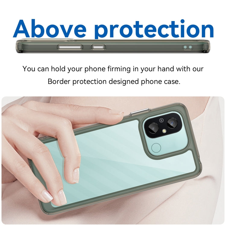 For Xiaomi Redmi 12C Colorful Series Acrylic + TPU Phone Case(Transparent Grey) - free shipping - PMC TechLife - Order now!