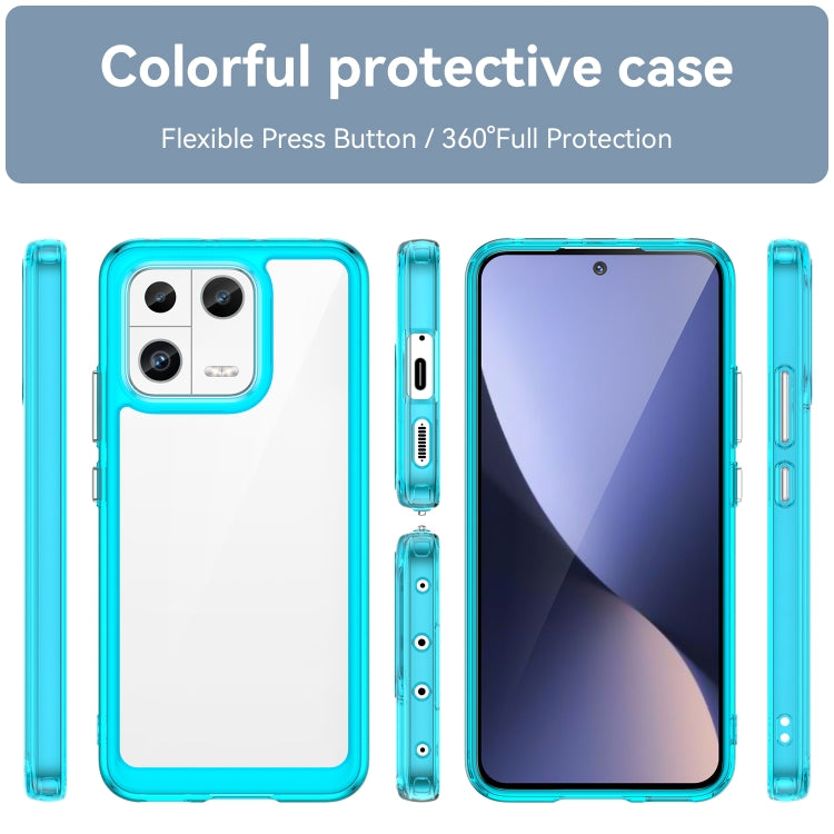 For Xiaomi 13 Colorful Series Acrylic + TPU Phone Case(Transparent Blue) - free shipping - PMC TechLife - Order now!