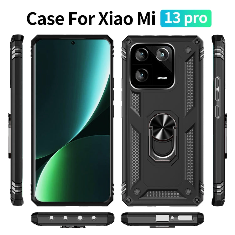 For Xiaomi 13 Pro Shockproof TPU + PC Phone Case with Holder(Black) - free shipping - PMC TechLife - Order now!