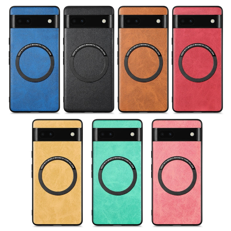 For Google Pixel 6A Solid Color Leather Phone Case(Brown) - Google Cases by PMC TechLife | Online Shopping South Africa | PMC TechLife | Buy Now Pay Later Mobicred