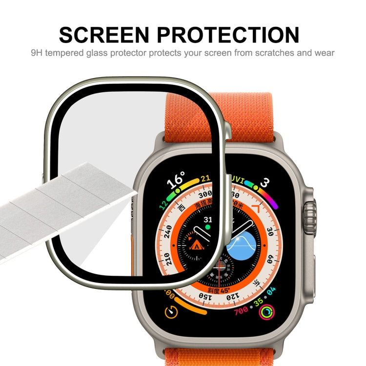 For Apple Watch Ultra / Ultra 2 49mm ENKAY Hat-Prince Waterproof Full Coverage PC Frame + 9H Tempered Glass Case(Transparent) - Watch Cases by ENKAY | Online Shopping South Africa | PMC TechLife | Buy Now Pay Later Mobicred