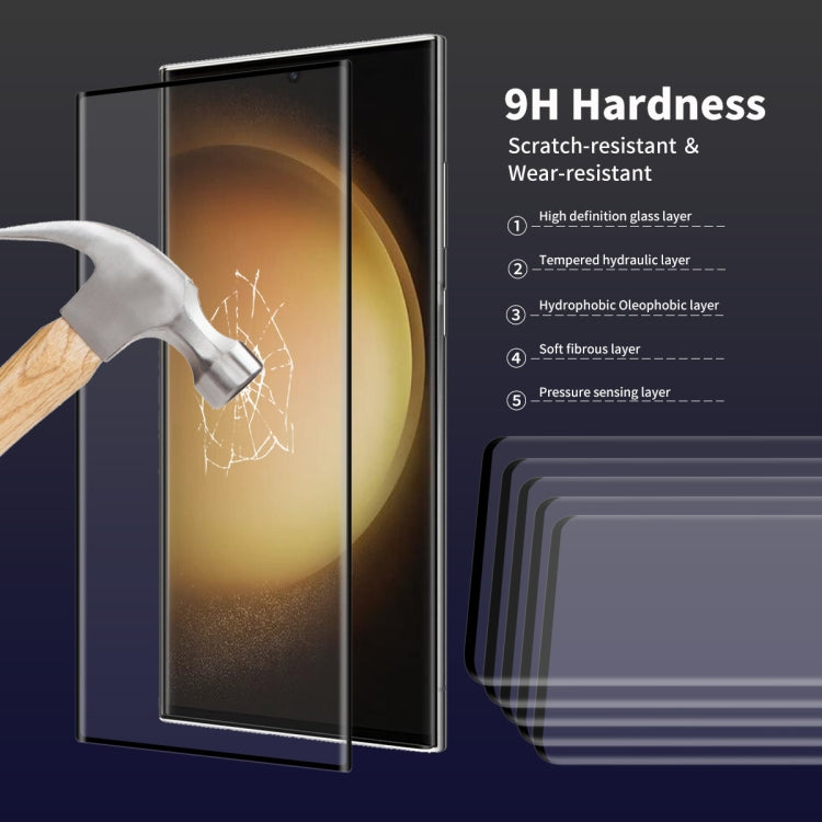 For Samsung Galaxy S23 Ultra 5G 5pcs ENKAY 3D Full Glue Hot Bending Explosion-proof Full Tempered Glass Film, Support Ultrasonic Fingerprint Unclock - free shipping - PMC TechLife - Order now!