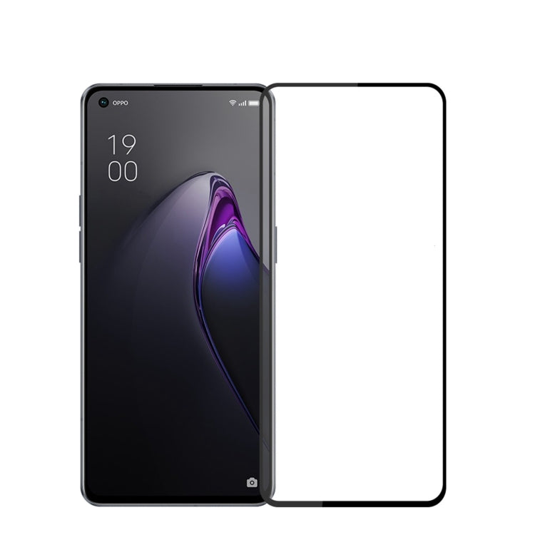 For OPPO Reno8 T 4G PINWUYO 9H 2.5D Full Screen Tempered Glass Film(Black) - OPPO Tempered Glass by PINWUYO | Online Shopping South Africa | PMC TechLife | Buy Now Pay Later Mobicred